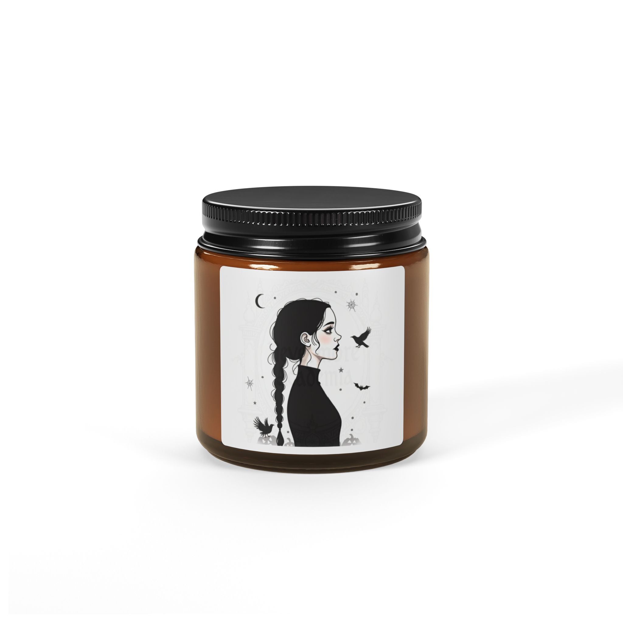 Minimalist Gothic Candle Art – Line Art Silhouette with Spooky Boarding School Vibes, Halloween Aesthetic Home Decor, Relaxing Gift, Aromatherapy Candle, Eco-Friendly, Candle for Meditation,