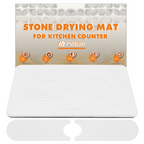 Matdia Stone Drying Mat for Kitchen Counter & Faucet mat for kitchen sink – Super Absorbent - Diatomaceous earth dish drying mat - Non-Slip & Eco-Friendly - Quick drying - (19.6" x 15.7")